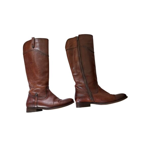 Frye Melissa Leather Zip Up Riding Boots 8 1/2B - Picture 2 of 8